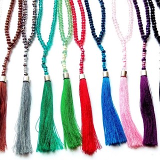 50 pieces free shipping pack tassels necklaces beads long strand 